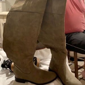 Wide calf over the knee boots